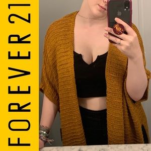 NWT Forever 21 Mustard Cardigan